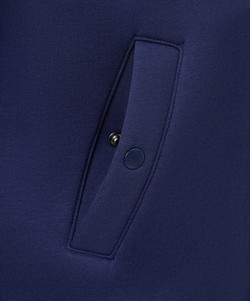 Бомбер ESSENTIAL Fleece Bomber, темно-синий/серый меланж