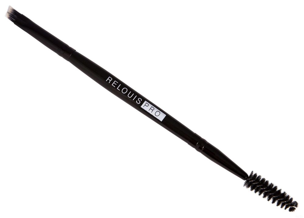 Relouis PRO Кисть косметическая двухсторонняя для бровей Brow &amp; Eyeliner Brush №6