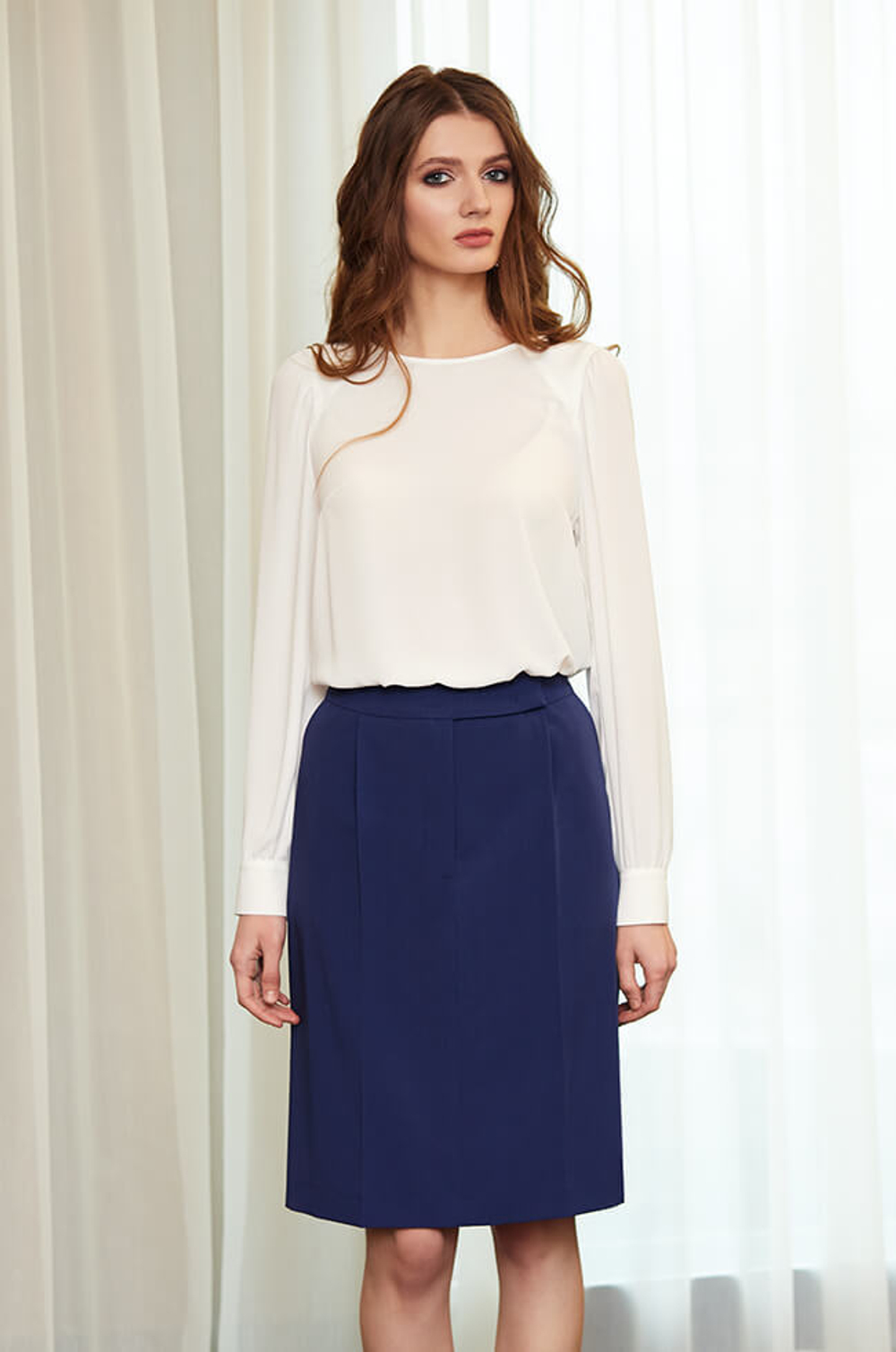 4753 Юбка женская (т.синий)