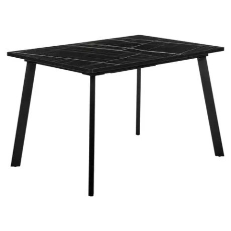 Стол Bradex Home Dublin раскладной 120-160х80х75 чёрный мрамор с чёрными ножками
