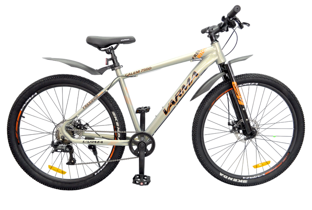 Велосипед 27,5" VARMA GALEM 750D р.18 серо оранжевый 7 ск. ст.