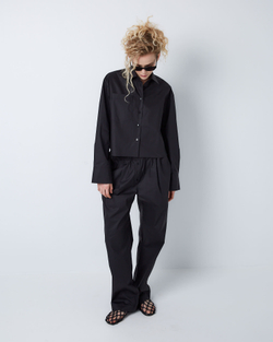 Брюки на резинке из хлопка Макс Мара черный