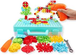 249pcs creative DIY assembly 3D puzzle with screw driver mosaic puzzle toy box for kids