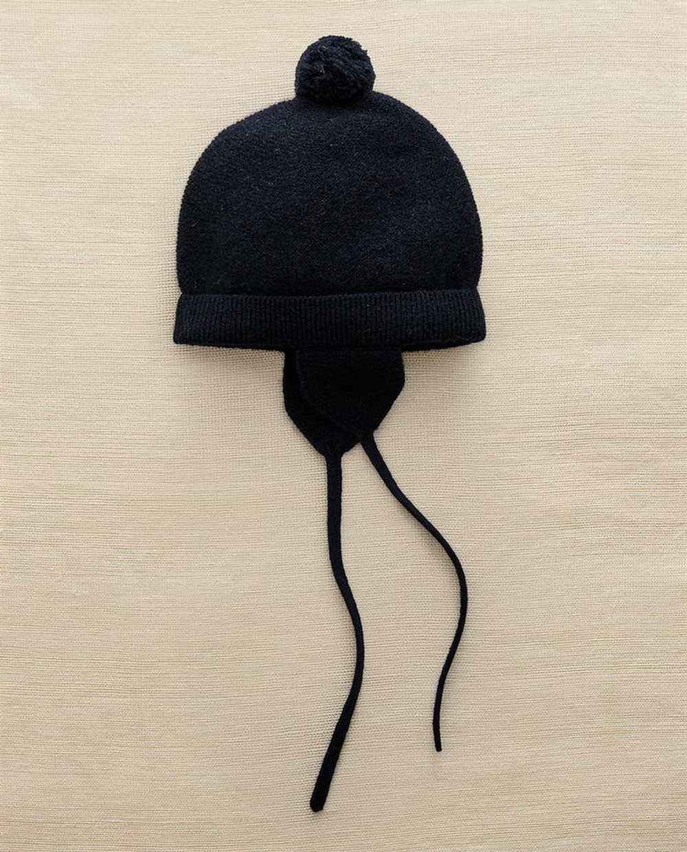 ZARA HOME ДЕТСКАЯ ШАПКА ИЗ КАШЕМИРА С ПОМПОНОМ, СИНИЙ