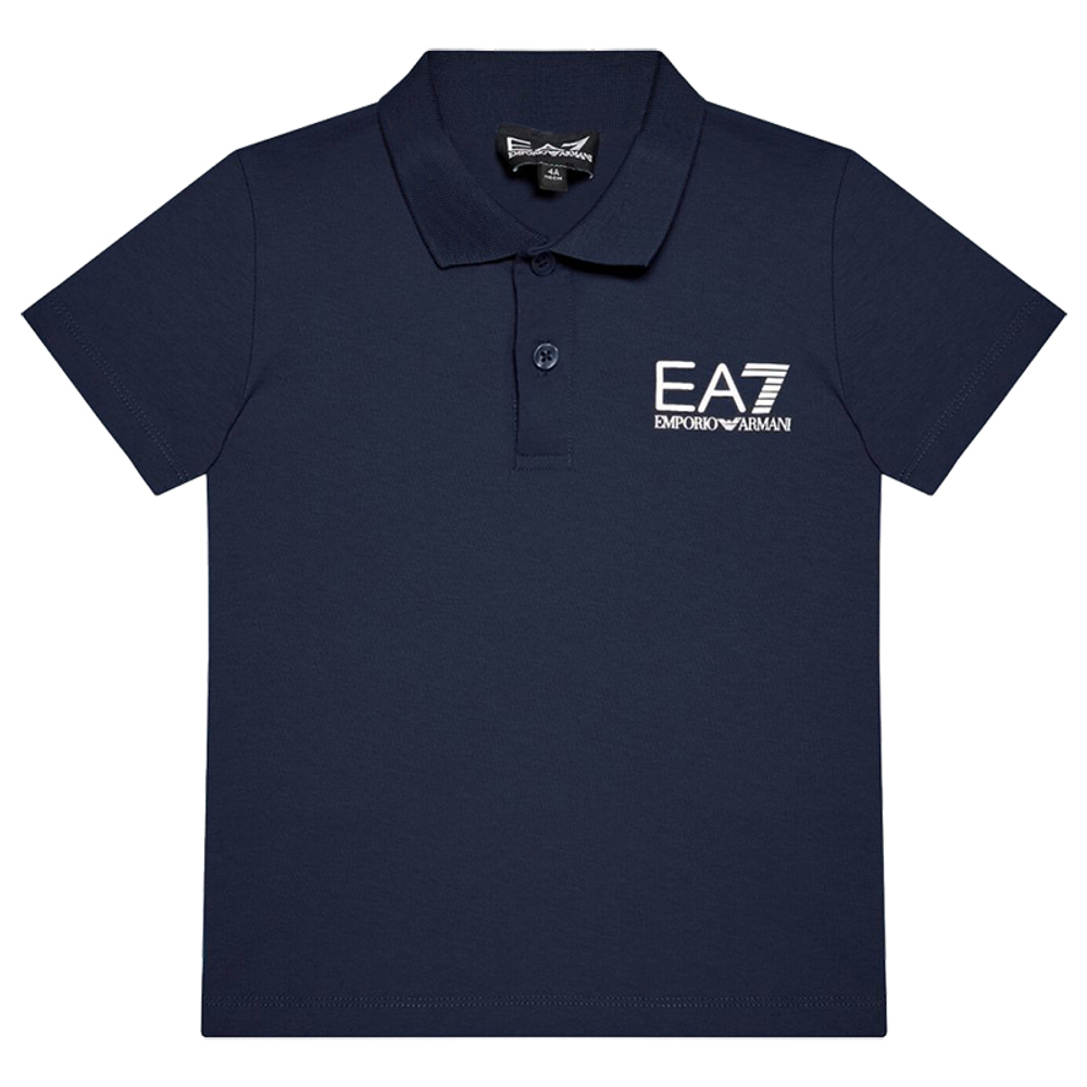 Детская теннисная футболка EA7 Boys Jersey - navy blue