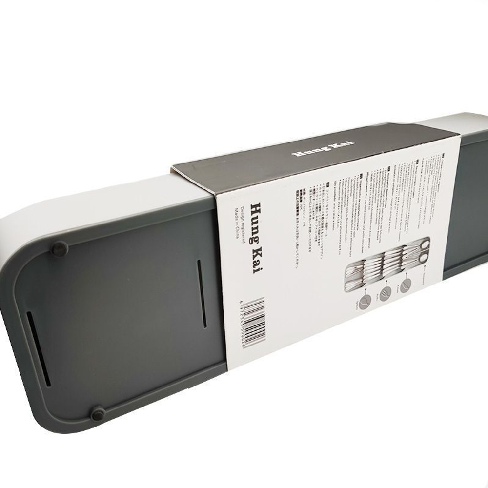 Лоток органайзер для столовых приборов 5 ячеек, сушилка для посуды, цвет серый