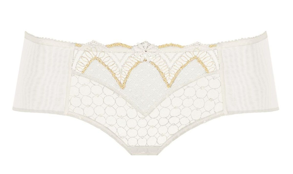 Трусы-шорты Valeria с изысканной вышивкой (Размер: 42) (Цвет: аквамариновый)