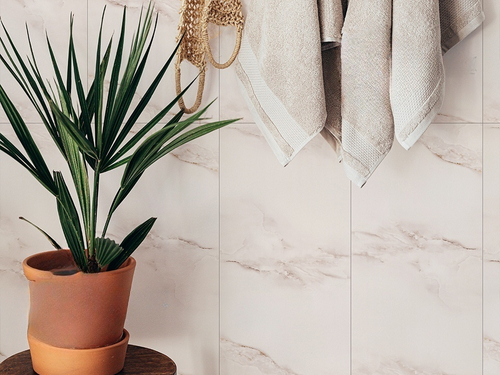 Самоклеящаяся панель ПВХ Мрамор розовый 600х300х2 мм