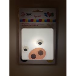 Ночник - светильник светодиодный ЭРА NN-631-LS-P в розетку с датчиком освещенности розовый