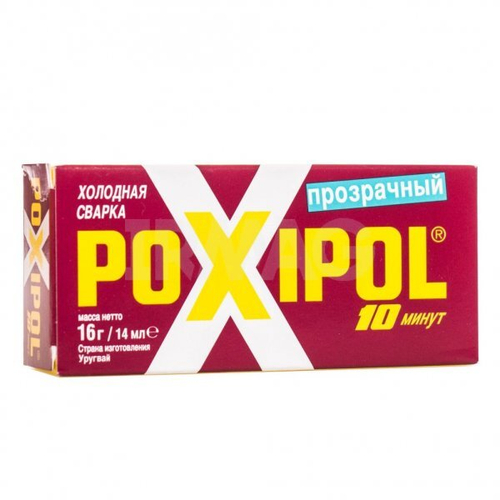 Клей POXIPOL 14 мл прозрачный в блистере