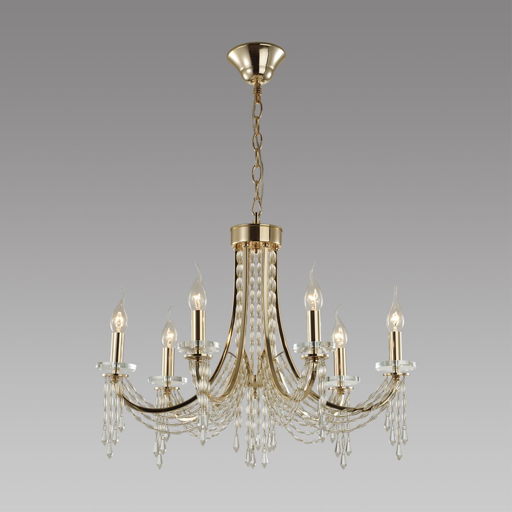 5063/6 CLASSIC ODL24 647 золото/прозрачный/металл/хрусталь Люстра E14 6*40W CAPEL