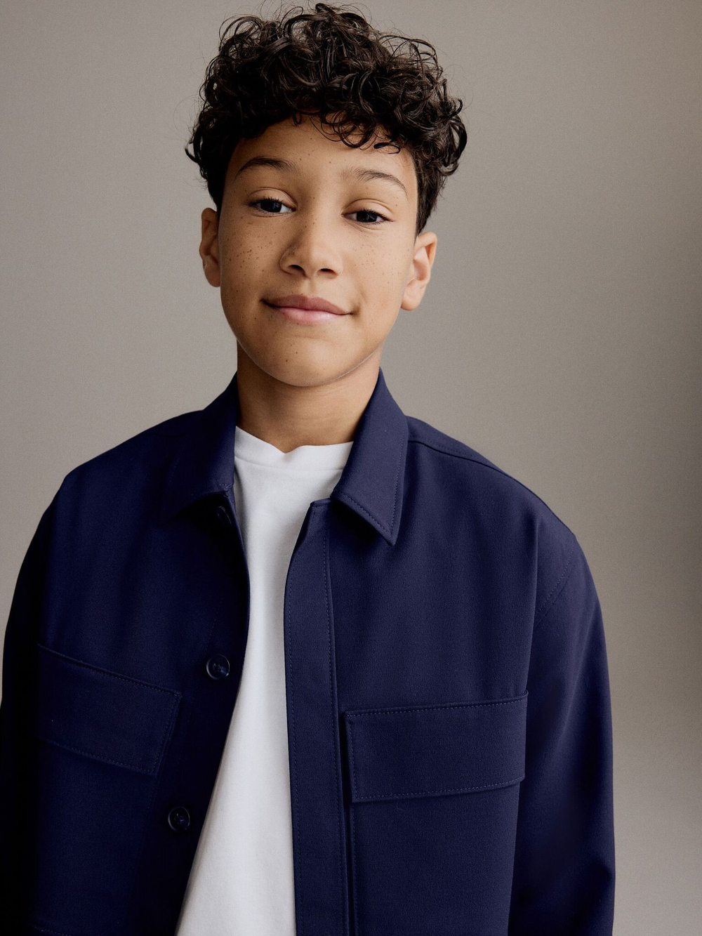 Рубашка для мальчика Next E25-143, Темно-синий