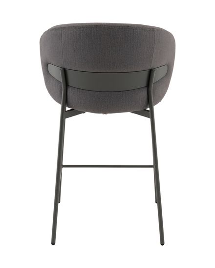 Стул полубарный Блейз велюр серый, каркас серый