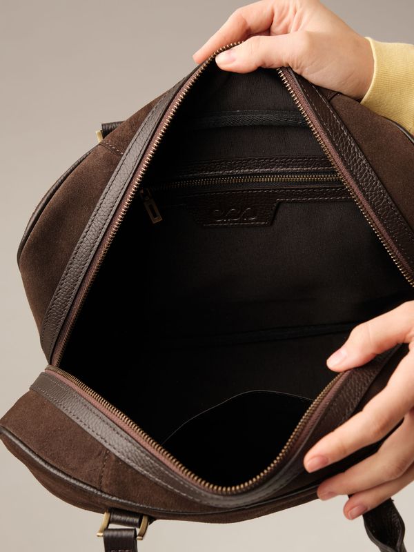 Замшевая сумка DBR Dominique 31389 черный каштан