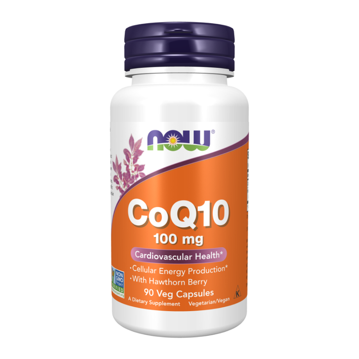 Коэнзим Q10 с ягодами боярышника 100 мг, CoQ10 100 mg, Now Foods, 90 капсул