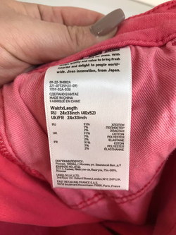 Джинсы Uniqlo розовые, маркировка 24/33, визуально 40 размер