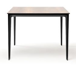 "Малага" обеденный стол из HPL 90х90см, цвет "дуб", каркас черный