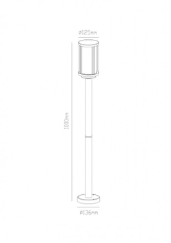 Уличный наземный высокий светильник Arte Lamp A1036PA-1BK