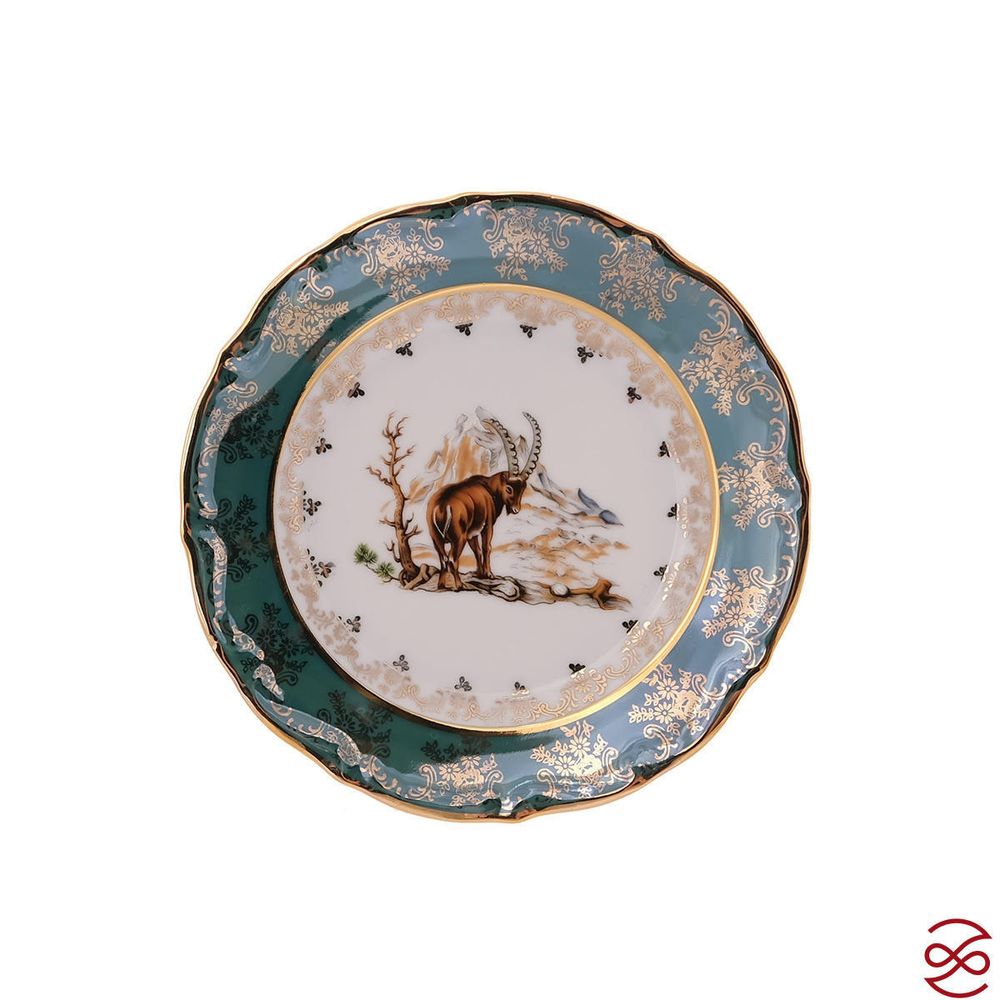Набор тарелок Repast Охота зеленая Мария-тереза 19 см (6 шт)