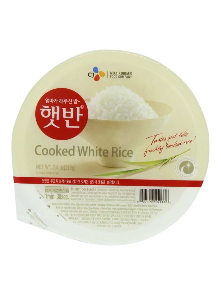 Рис корейский CJ Cheiljedang готовый, 210 г, 3 шт