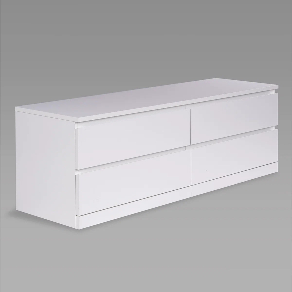 Комод Варма Прайм 4Д, 160x55x48 см, белый