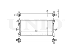 Радиатор охлаждения двигателя UNIO RAD-10075