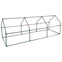 UGH-S32 L270 GREEN-GREEN Парник уличный. 270x90x90см. Металлическая труба в ПВХ. цвет зеленый. Тент из армированного полиэтилена 135г-м2. цвет сетки зеленый. TM ФитоЛето