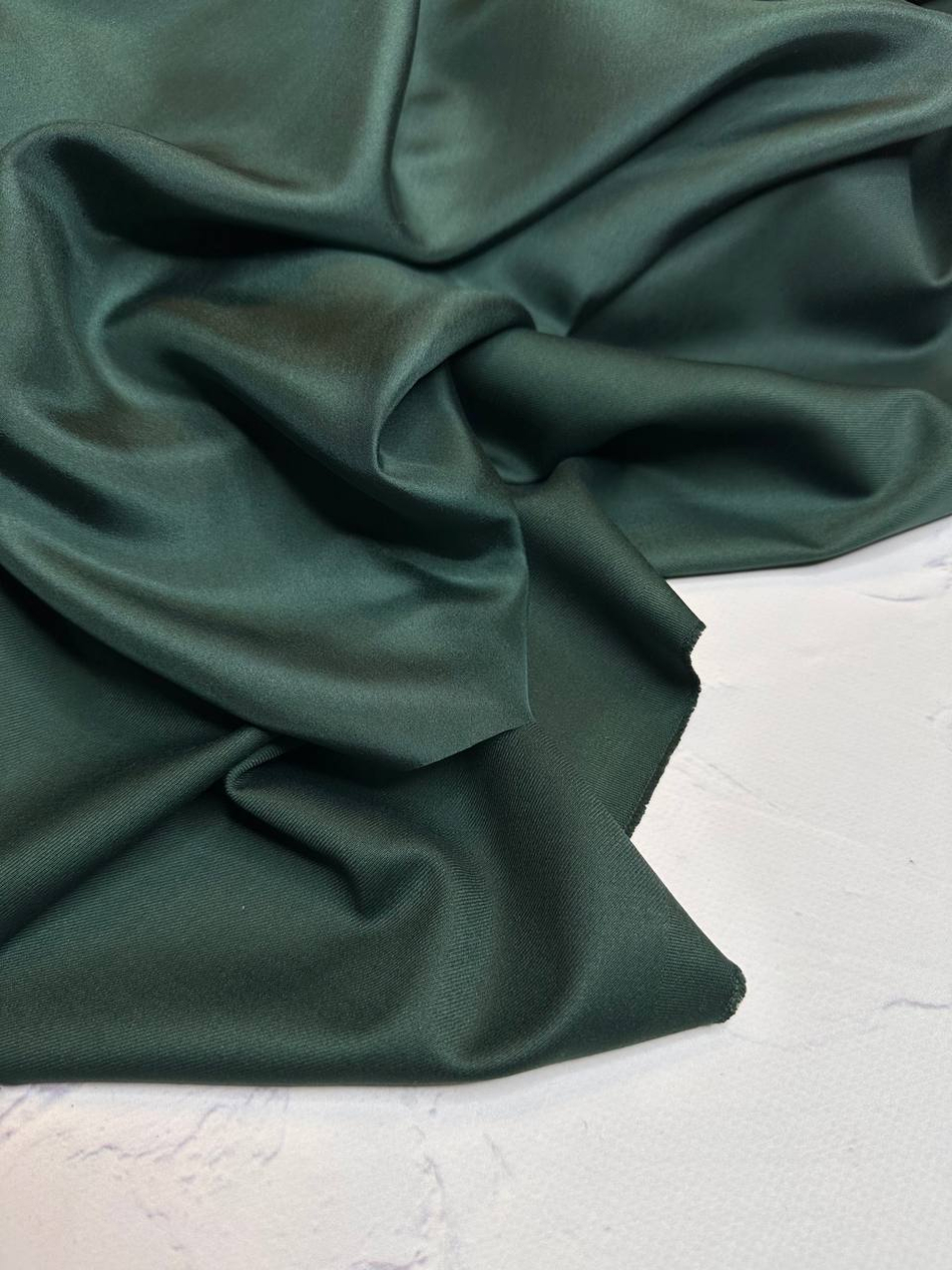 Костюмно-плательная смесовая однотонная поливискоза (64%полиэстер/33%вискоза/3%эластан, Зеленый Диор, 152, 285 гр/м2)