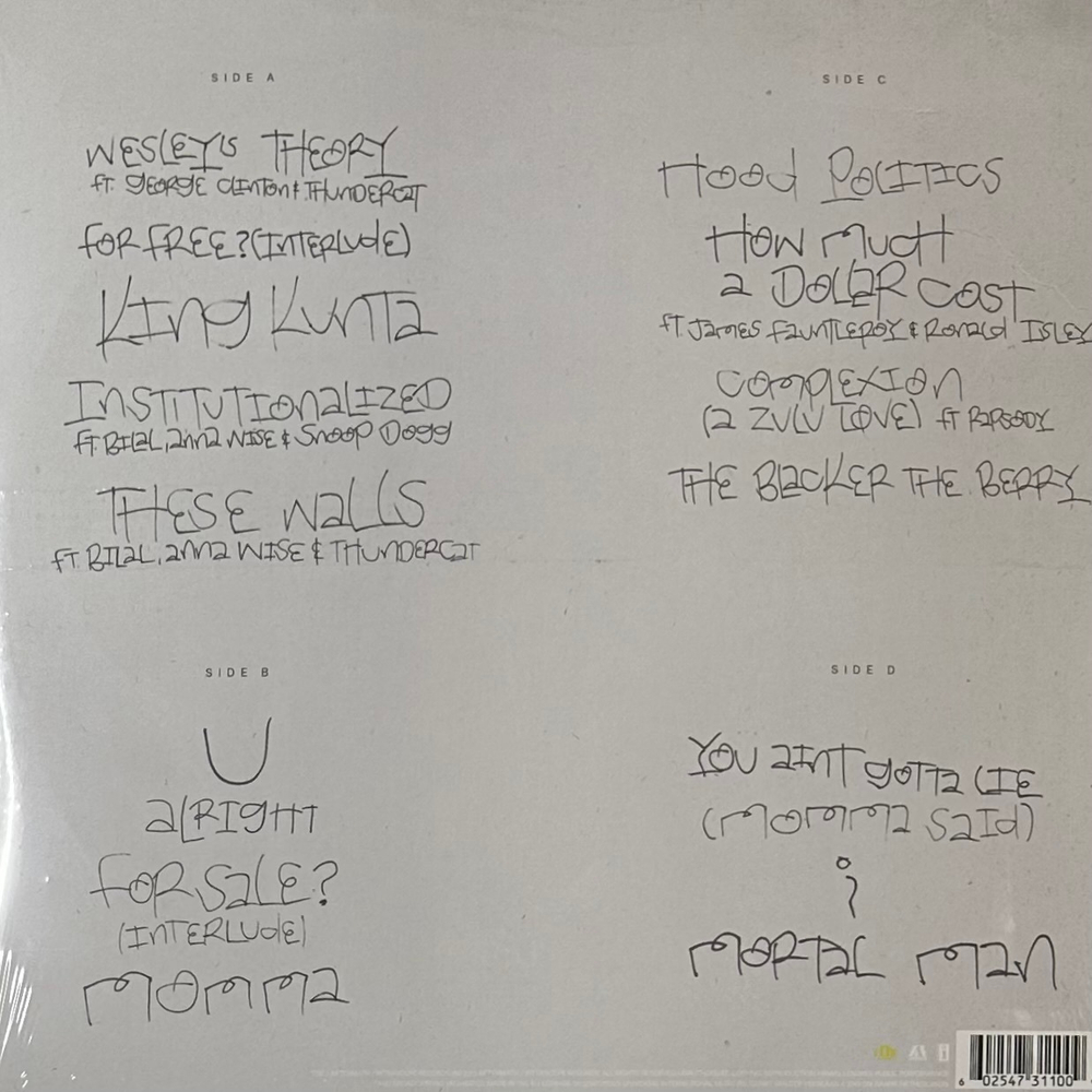 Kendrick Lamar ‎– To Pimp A Butterfly 2LP (Европа 2015г.)