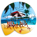 Пазл малый "Пляж" (в мешочке)