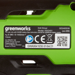 Дрель-шуруповерт аккумуляторная GREENWORKS GD24DD35 24В,35Hm,13мм,без АКБ и ЗУ (3704007)