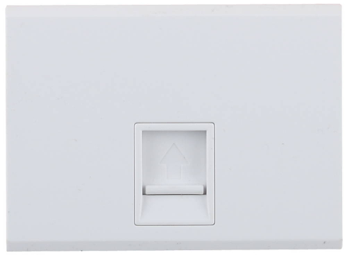 Розетка СВЕТОЗАР ″ЭФФЕКТ″ компьютерная, одинарная, без вставки и рамки, цвет белый