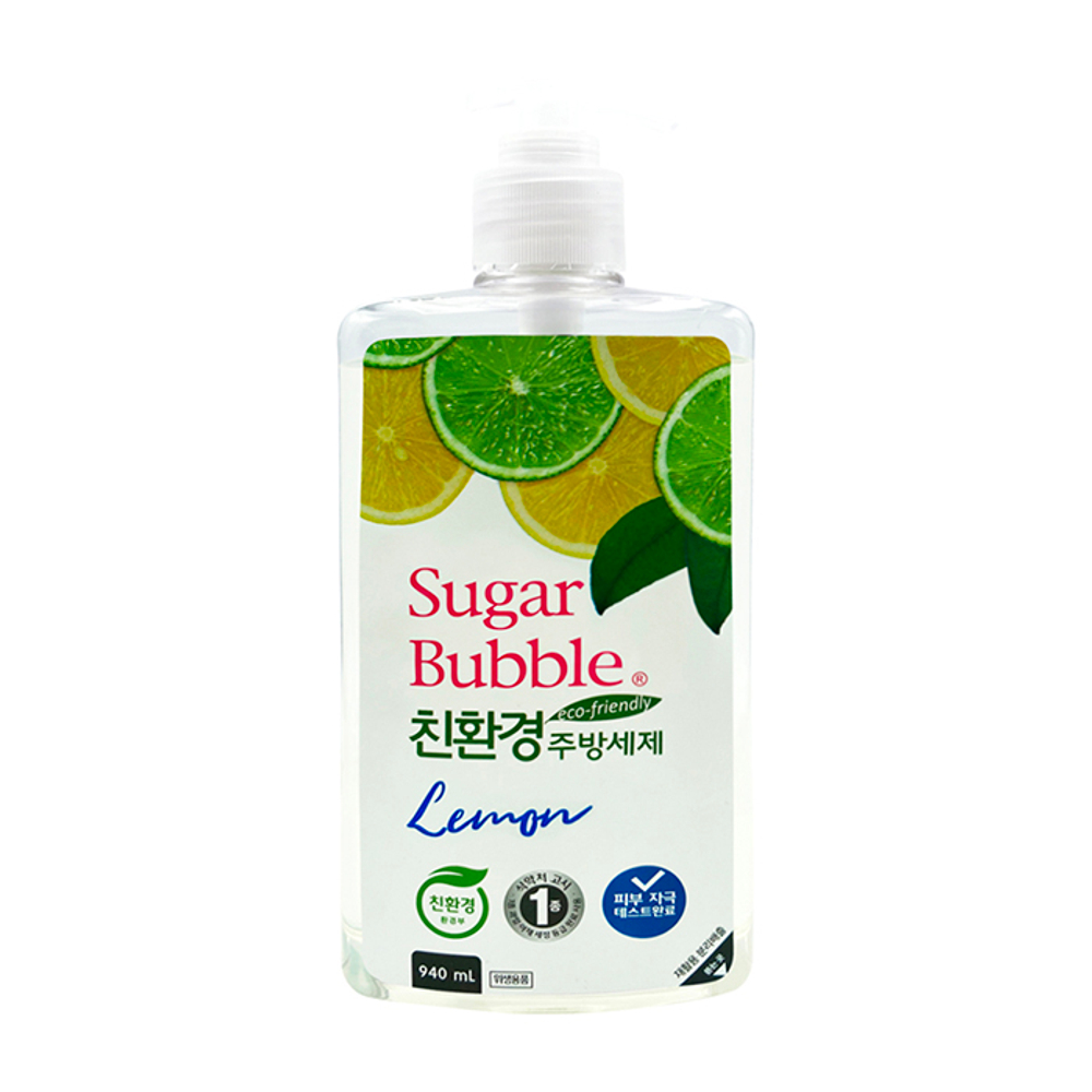 Средство для мытья посуды экологичное лимон SUGAR BUBBLE Lemon 940мл