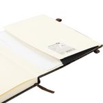 Скетчбук, слоновая кость 140 г/м2, 200х200 мм, 80 л., КОЖЗАМ, резинка, BRAUBERG ART CLASSIC, CROCO, коричневый, 116473