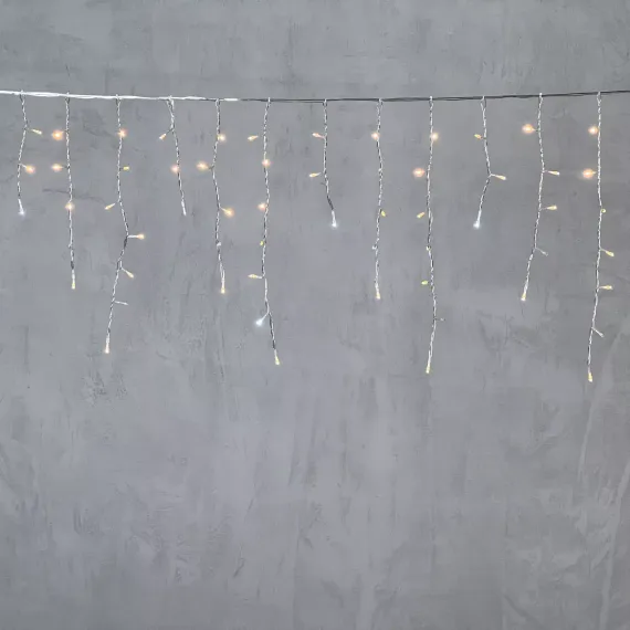 Светодиодная бахрома 4,9*0,5 м., 240 экстра теплых белых LED, мерцание, прозрачный провод ПВХ, Beauty Led (PIL240BLW-10-2EWW)