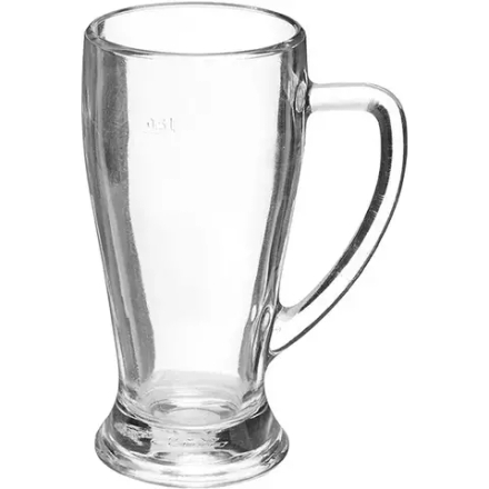 Кружка для пива «Бавьера» стекло 0,5л D=90/85,H=195,B=135мм прозр