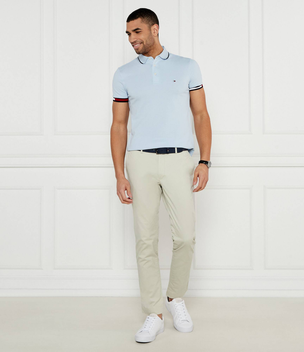 Поло Tommy Hilfiger - голубой(MW0MW38458)