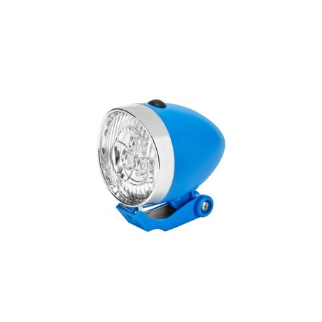 Фонарь передний на вилку JY-592 JING YI, 3 суперярких светодиода, 1 режим, серебристо-синий