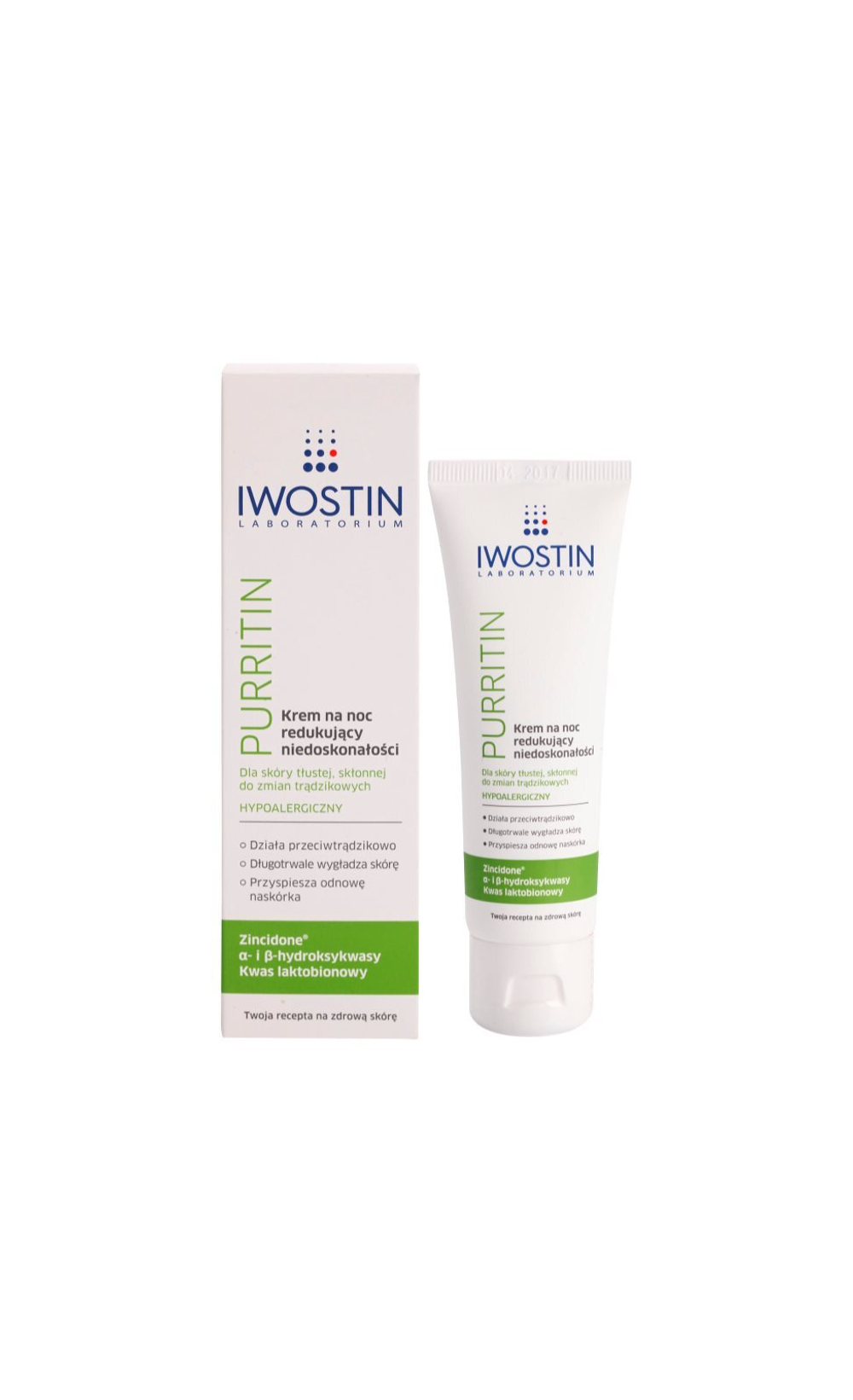 Iwostin Purritin - ночной крем против несовершенств кожи /   40  ml  / GTIN 5903263249023