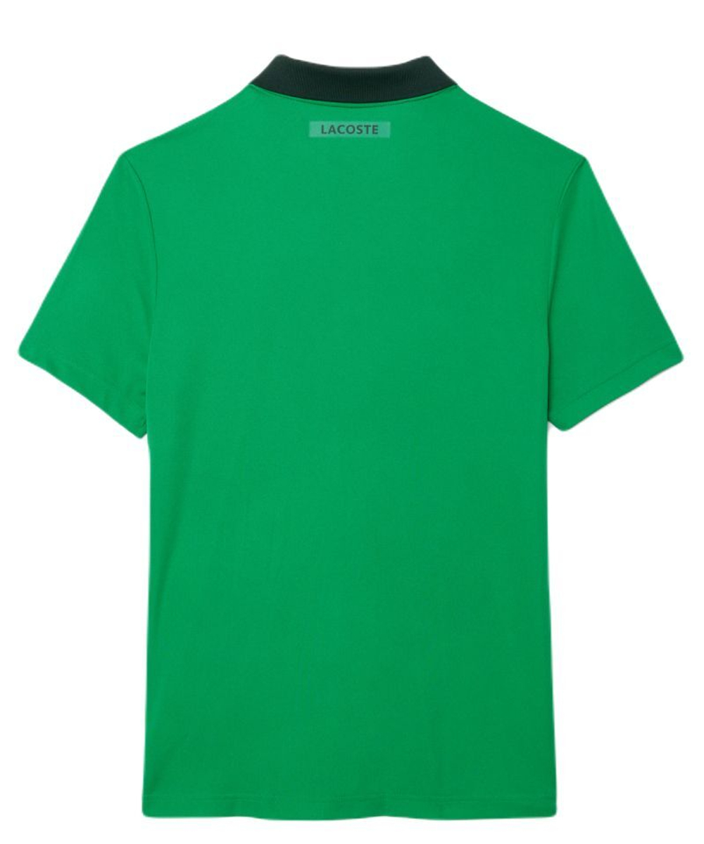 Мужское теннисное поло Lacoste Tennis x Novak Djokovic Fan Version - зеленый