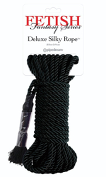 Черная веревка для фиксации Deluxe Silky Rope - 9,75 м. (Цвет: черный)