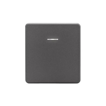 Выключатель ROUND 1 кл с подсветкой 10А с/у титан KRANZ