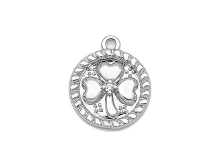 Подвеска круглая "Клевер" 14мм