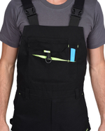 Полукомбинезон СИРИУС-ДЕКСТЕР черный с лимонной отделкой, тк. стрейч с ВО