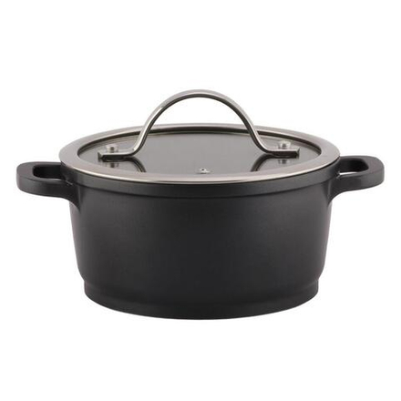 Кастрюля 1,5 л, 17*8,5 см с крышкой New Kitchen Standard алюм. с антиприг. покрытием ИНДУКЦИЯ P.L.