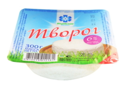 Творог Витебский 6% 300г. шайба Витебское молоко