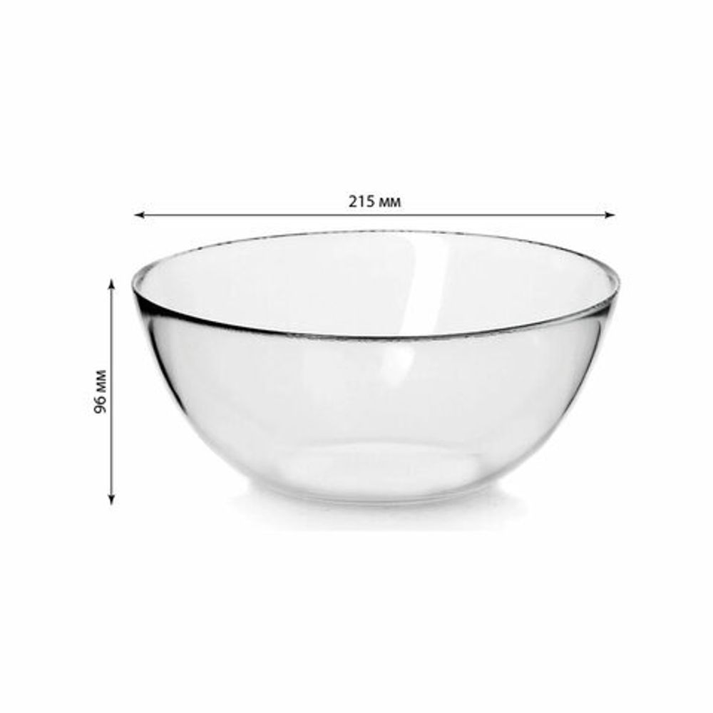 Салатник большой, 215 мм, стекло, PASABAHCE "ИНВИТЕЙШН", фирменная подарочная упаковка, 10342