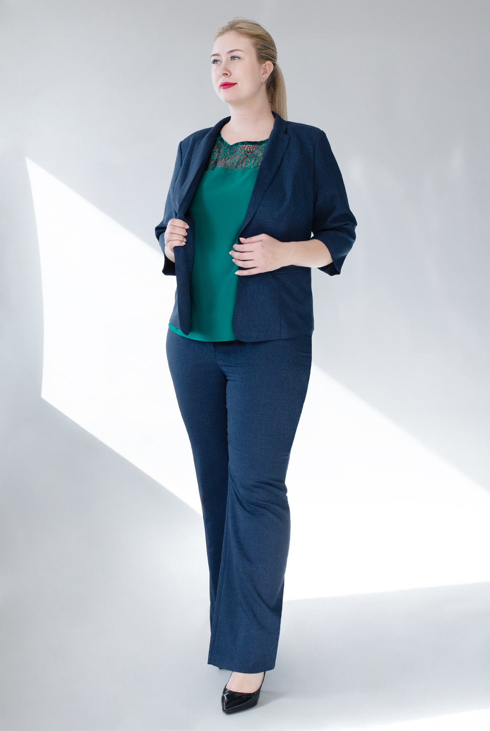 Брюки женские 3565за, темно-синий #38ТС023565з