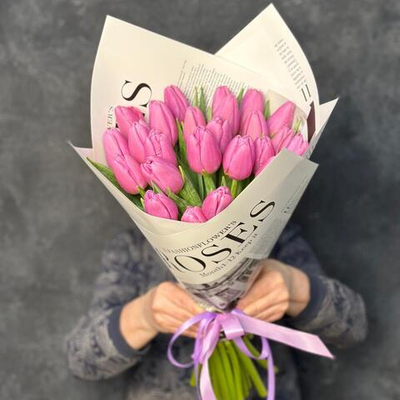 Розовые тюльпаны