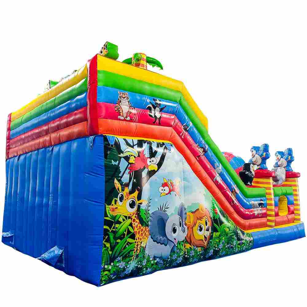 Коммерческий надувной батут «Дружная компания»,  8*6*5 м.